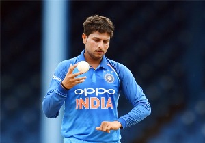 Kuldeep yadav became first indian spin bowler to take hat trick in odi 